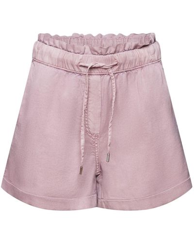 Esprit Pull-on-Shorts aus Twill - Pink