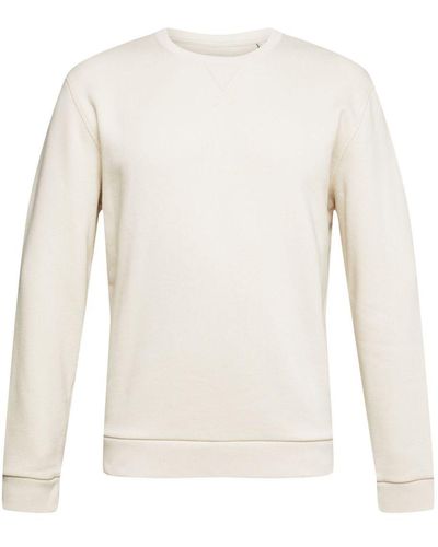 Esprit Sweat-shirt uni de coupe Regular Fit - Blanc