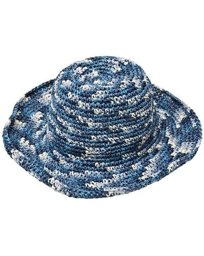 Esprit Bucket Hat aus Stroh in melierter Optik - Blau