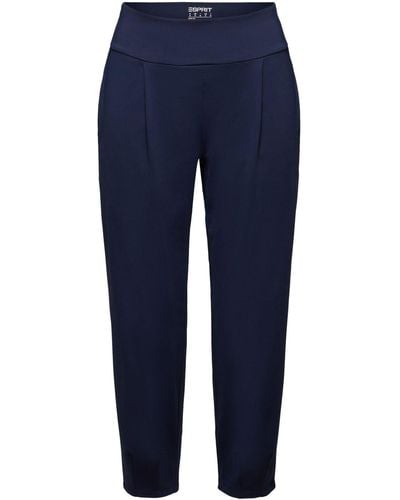 Esprit Pantalon de jogging raccourci E-Dry en jersey - Bleu