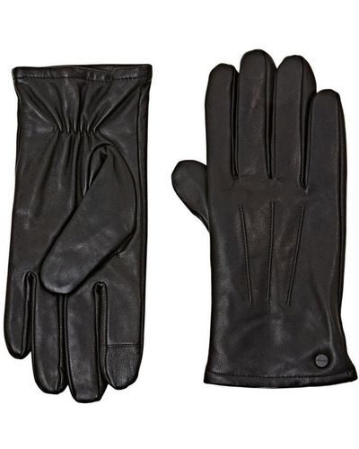 Esprit Gants en cuir - Noir