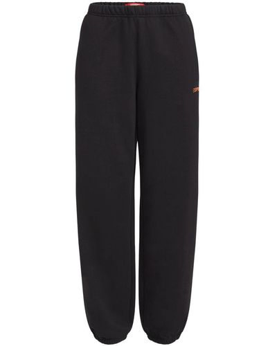 Esprit Pantalon de jogging en coton molletonné orné d'un logo - Noir