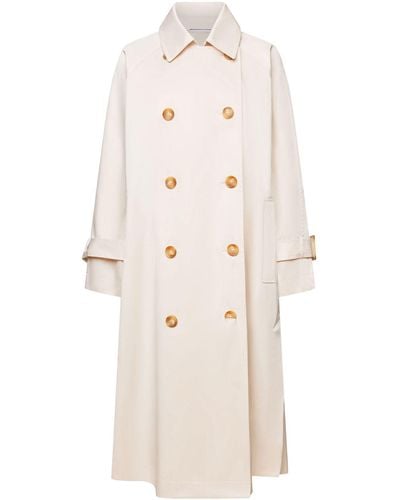 Esprit Double-breasted Trenchcoat - Wit