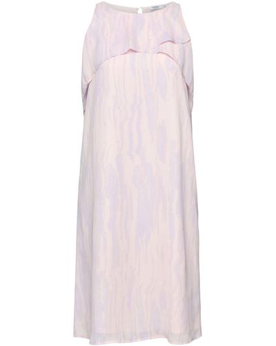 Esprit Crêpe Chiffon Mini-jurk Met Print - Roze