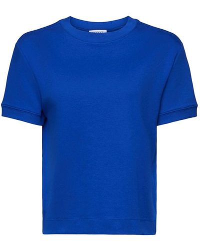 Esprit T-shirt Met Korte Mouwen En Ronde Hals - Blauw