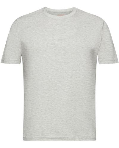 Esprit T-shirt Van Jersey Met Ronde Hals - Grijs