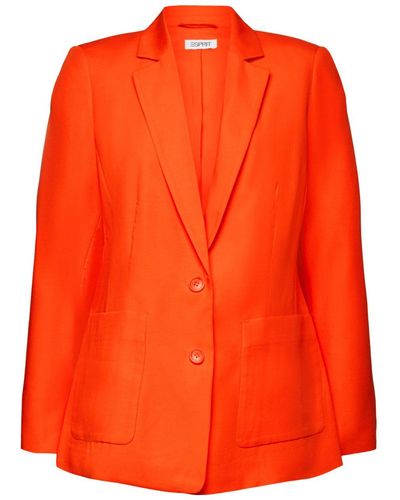 Esprit Blazer Mix & Match à boutonnage droit - Orange