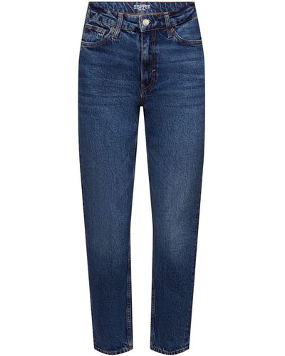 Esprit Retro-Classic-Jeans mit hohem Bund - Blau