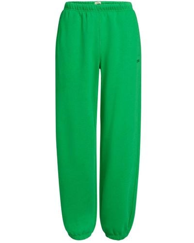 Esprit Pantalon de jogging en coton molletonné orné d'un logo - Vert