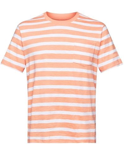 Esprit Gestreept T-shirt Van Katoen-jersey - Roze