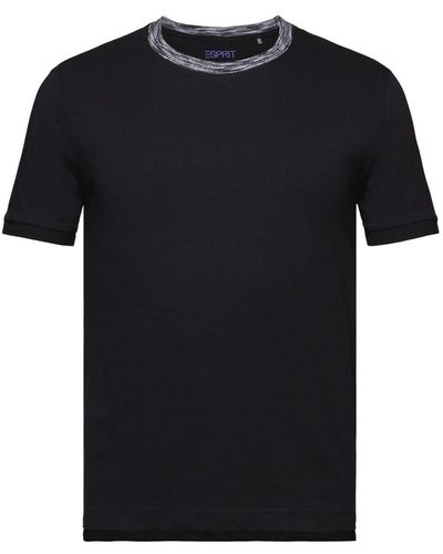 Esprit Space-dyed T-shirt - Zwart