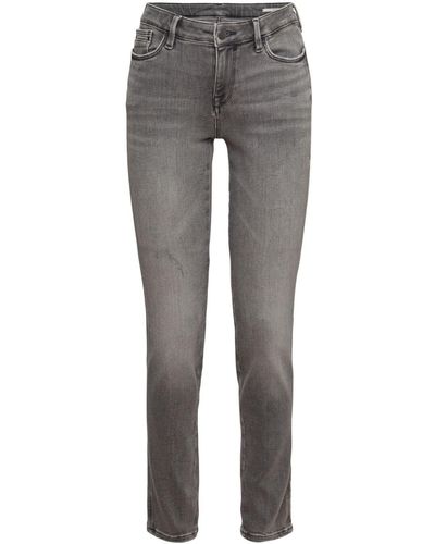Esprit Elastische Slim-Fit Jeans - Grau
