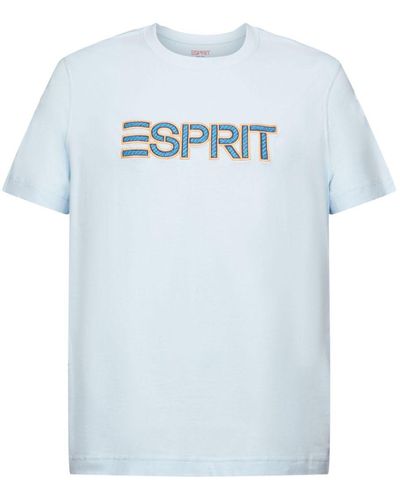 Esprit T-shirt Met Logo - Blauw