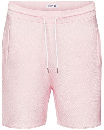 Esprit Shorts aus Baumwollstrick - Pink