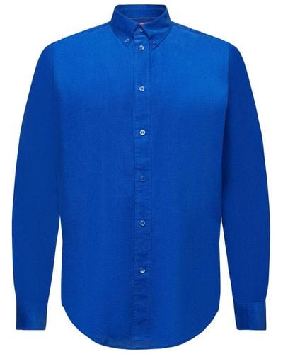Esprit Overhemd Van Corduroy - Blauw