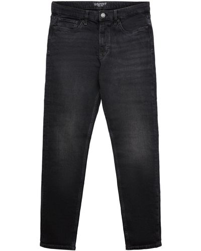 Esprit Mid Rise Regular Tapered Jeans - Zwart