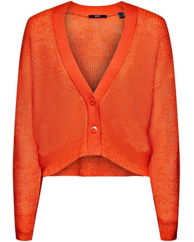 Esprit Mohair Vest Met V-hals - Oranje