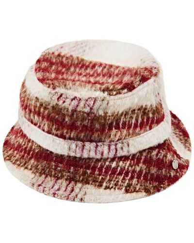 Esprit Geruwde Bucket Hat - Rood