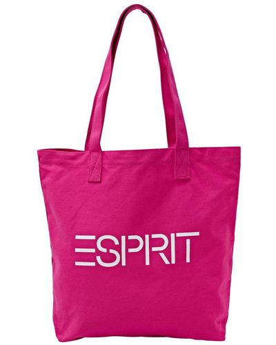 Esprit Tote Bag aus Baumwolle mit Logodesign - Pink