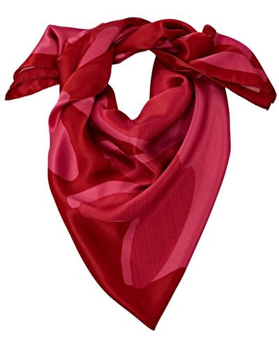 Esprit Foulard en soie carré - Rouge