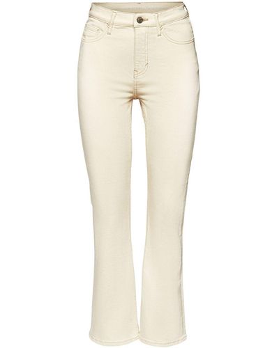 Esprit High-waist- Retro-Jeans mit hohem Bund und weitem Bein - Natur