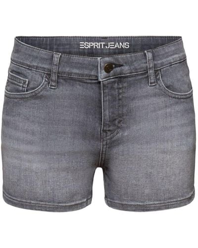 Esprit Short en jean de coupe slim - Gris