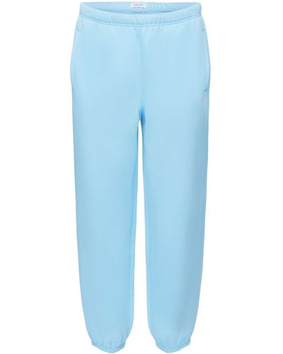 Esprit Pantalon de jogging logoté unisexe molleton coton - Bleu