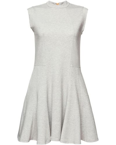 Esprit Mini-jurk Met A-lijn En Strikje Op De Rug - Grijs