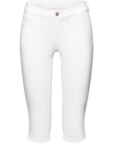 Esprit Mid Rise Capri-jeans - Wit