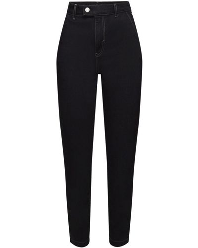 Esprit Slim Jeans Met Hoge Taille - Zwart