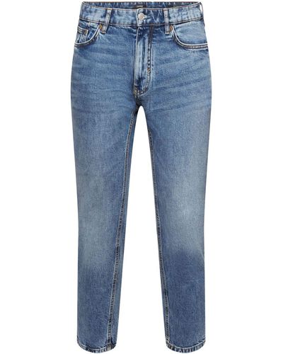 Esprit Relaxte Jeans Met Een Slim Fit - Blauw