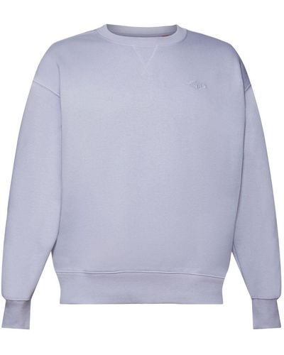 Esprit Sweatshirt Met Logoborduursel - Paars