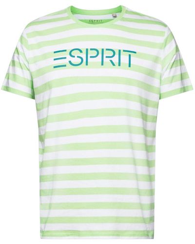 Esprit Gestreept T-shirt Van Katoen - Groen