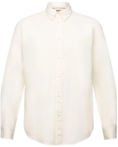 Esprit Overhemd Van Corduroy - Wit