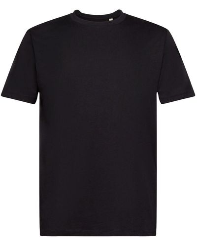 Esprit T-shirt en jersey à col ras-du-cou - Noir