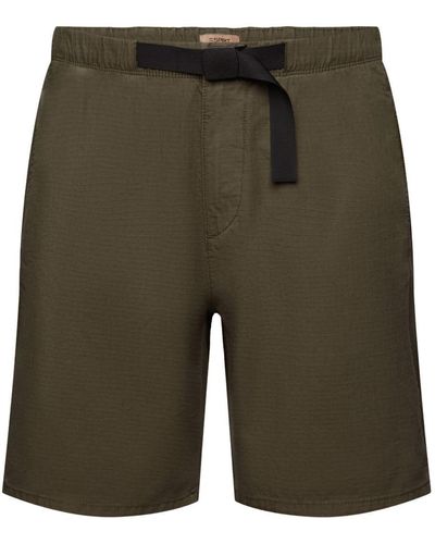 Esprit Shorts mit Kordelzugbund - Grün