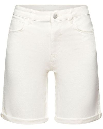 Esprit Short en coton stretch - Blanc