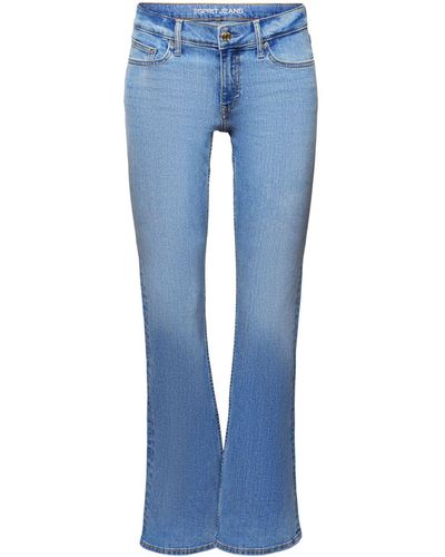 Esprit Bootcut Jeans Met Middelhoge Taille - Blauw