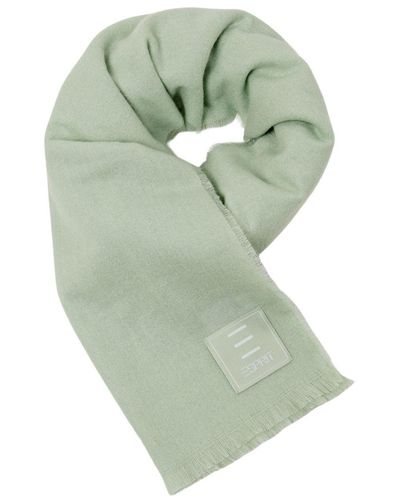 Esprit Schal aus gebürstetem Wollmix - Grün