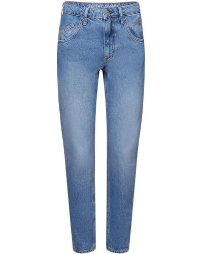 Esprit Klassieke High Rise Jeans Met Retrolook - Blauw