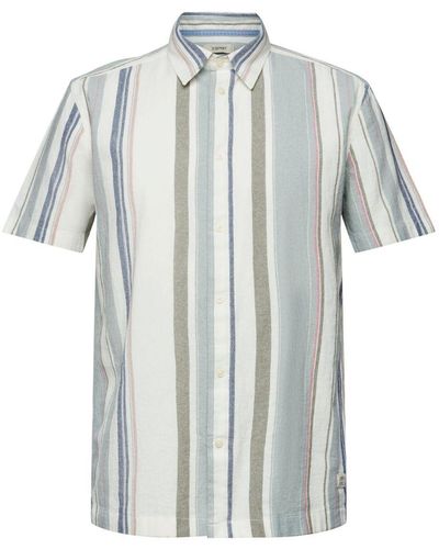 Esprit Overhemd Met Korte Mouwen En Strepen - Meerkleurig