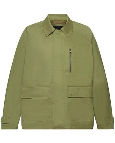 Esprit Field Jacket Van Een Katoenmix - Groen