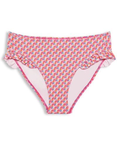 Esprit Meerkleurig Bikinibroekje Met Ruches - Roze