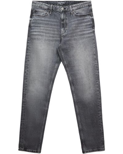 Esprit Mid Rise Regular Tapered Jeans - Grijs