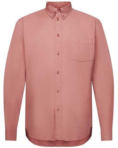 Esprit Twill Regular Fit-overhemd - Roze