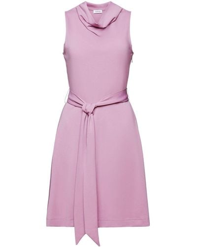 Esprit Mini-jurk Met Watervalkraag - Paars