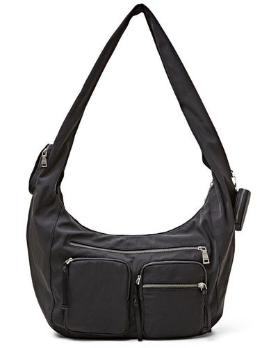 Esprit Schultertasche aus Nylon - Schwarz