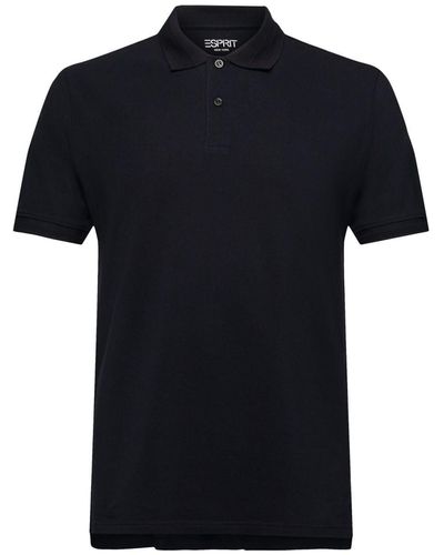 Esprit Poloshirt Van Katoen-piqué - Zwart