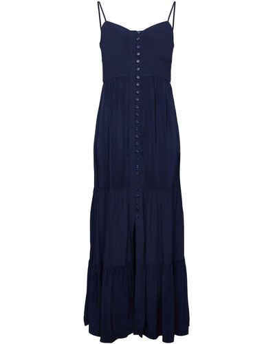 Esprit Maxi-jurk Met Schouderbandjes - Blauw