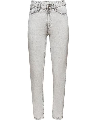Esprit Klassieke High Rise Jeans Met Retrolook - Grijs